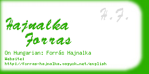 hajnalka forras business card